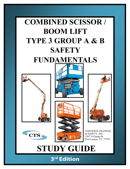 Combined Scissor / Boom Lift Type 3 Group A&B Study Guide (5 Pack)