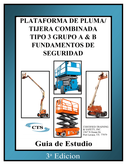 Comined Scissor / Boom Lift Type 3 Group A&B Study Guides- Spanish (5 Pack)