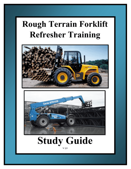 Rough Terrain Forklift Refresher Study Guides V2.5 (5 Pack)